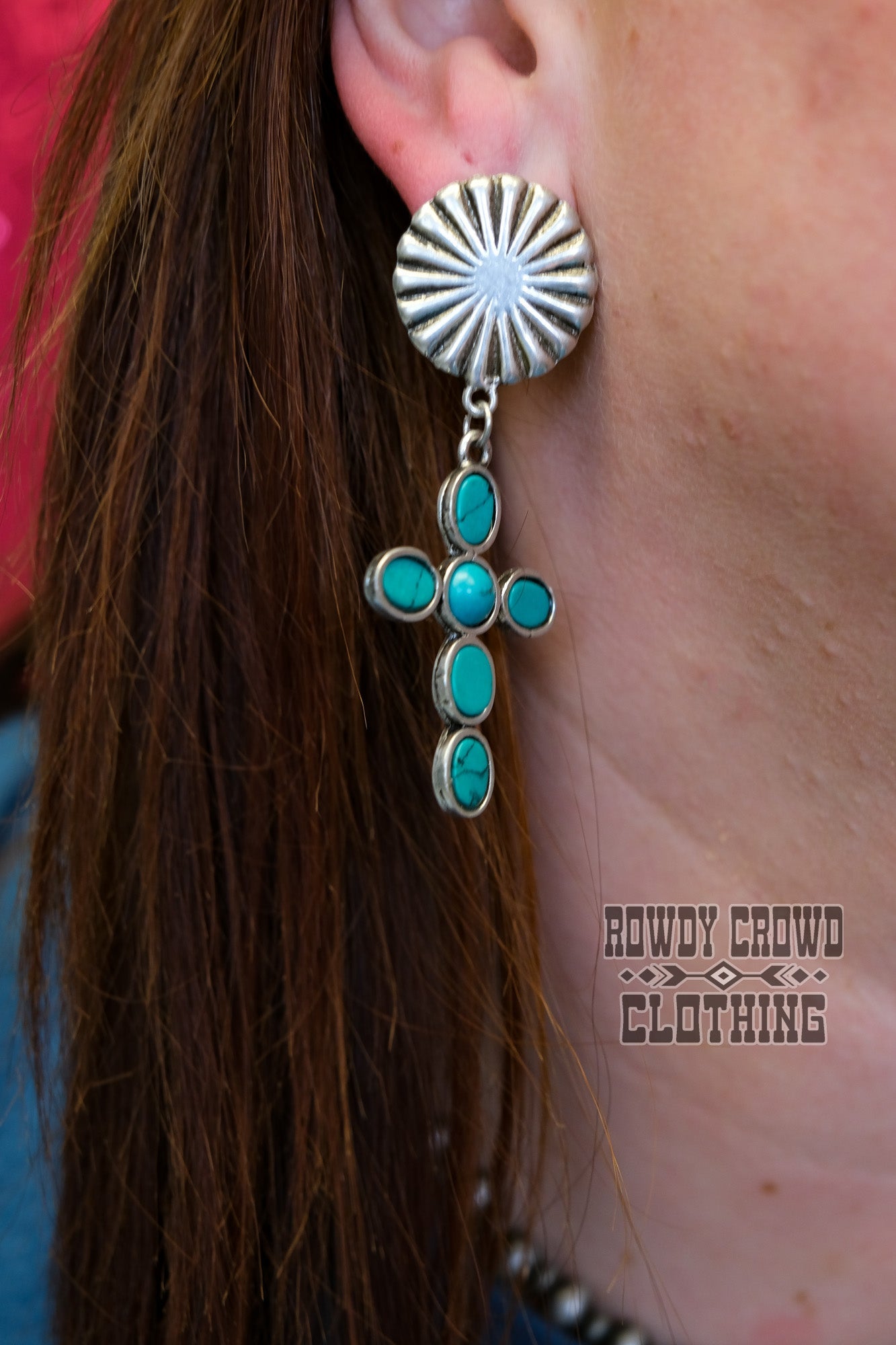 Western Accessories, Western Jewelry, Earrings for Women, Southwestern Jewelry, Western Jewelry Wholesale, Cowgirl Jewelry, Western Wholesale, Wholesale Accessories, Wholesale Jewelry, western boho earrings, silver and turquoise earrings, turquoise stone earrings, turquoise western earrings, turquoise jewelry, turquoise earrings, western earrings, turquoise cross earrings