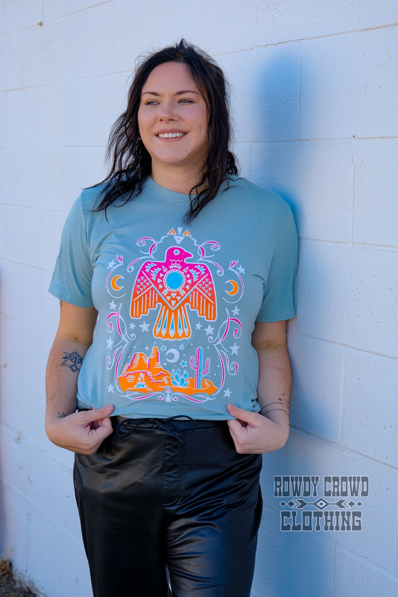 western apparel, western graphic tee, graphic western tees, wholesale clothing, western wholesale, women's western graphic tees, wholesale clothing and jewelry, western boutique clothing, western women's graphic tee, thunderbird graphic tee,  desert tee