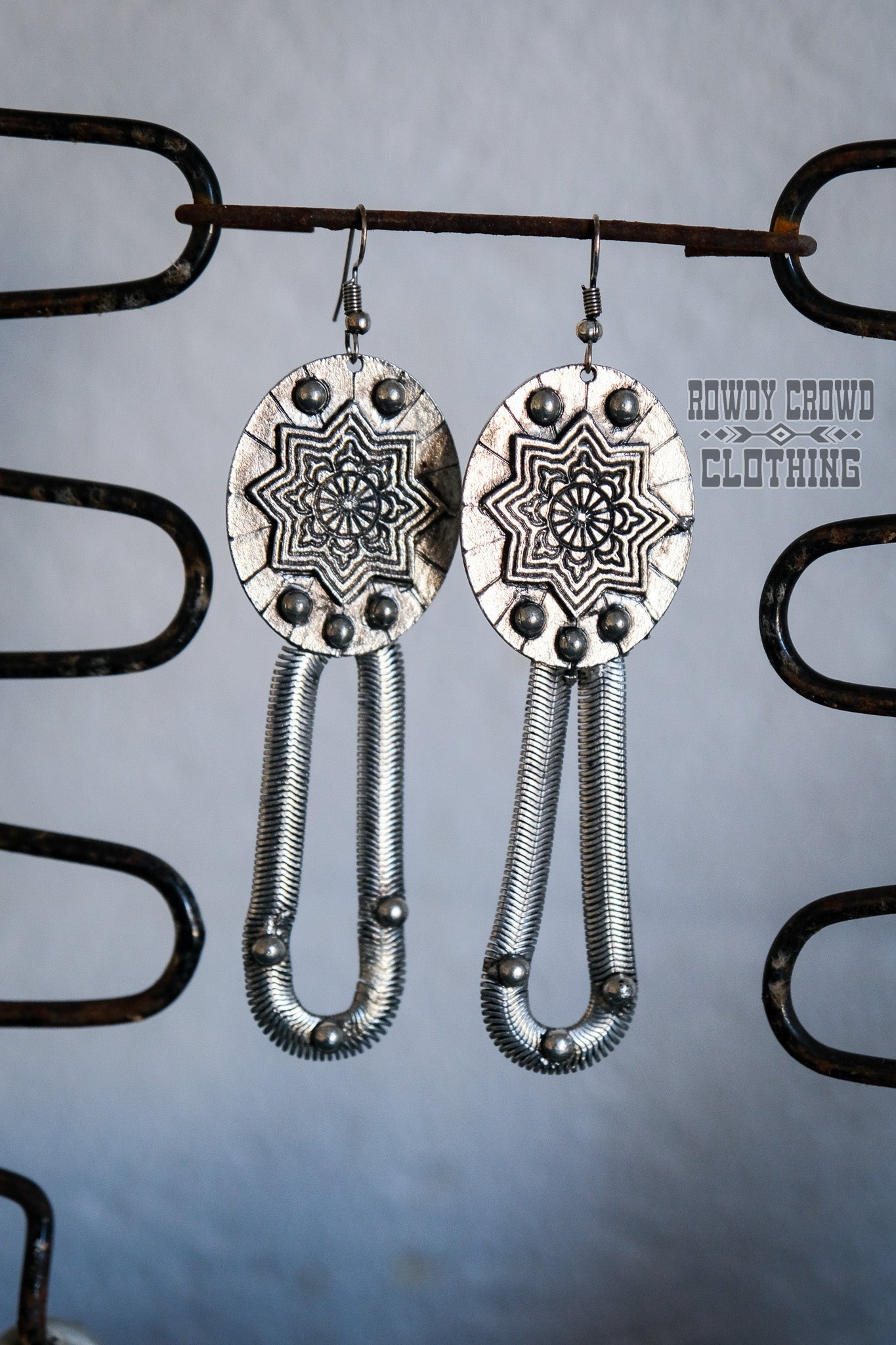 Western Accessories, Western Jewelry, Earrings for Women, Southwestern Jewelry, Western Jewelry Wholesale, Cowgirl Jewelry, Western Wholesale, Wholesale Accessories, Wholesale Jewelry, western boho earrings, silver earrings,  silver stamped earrings, western earrings