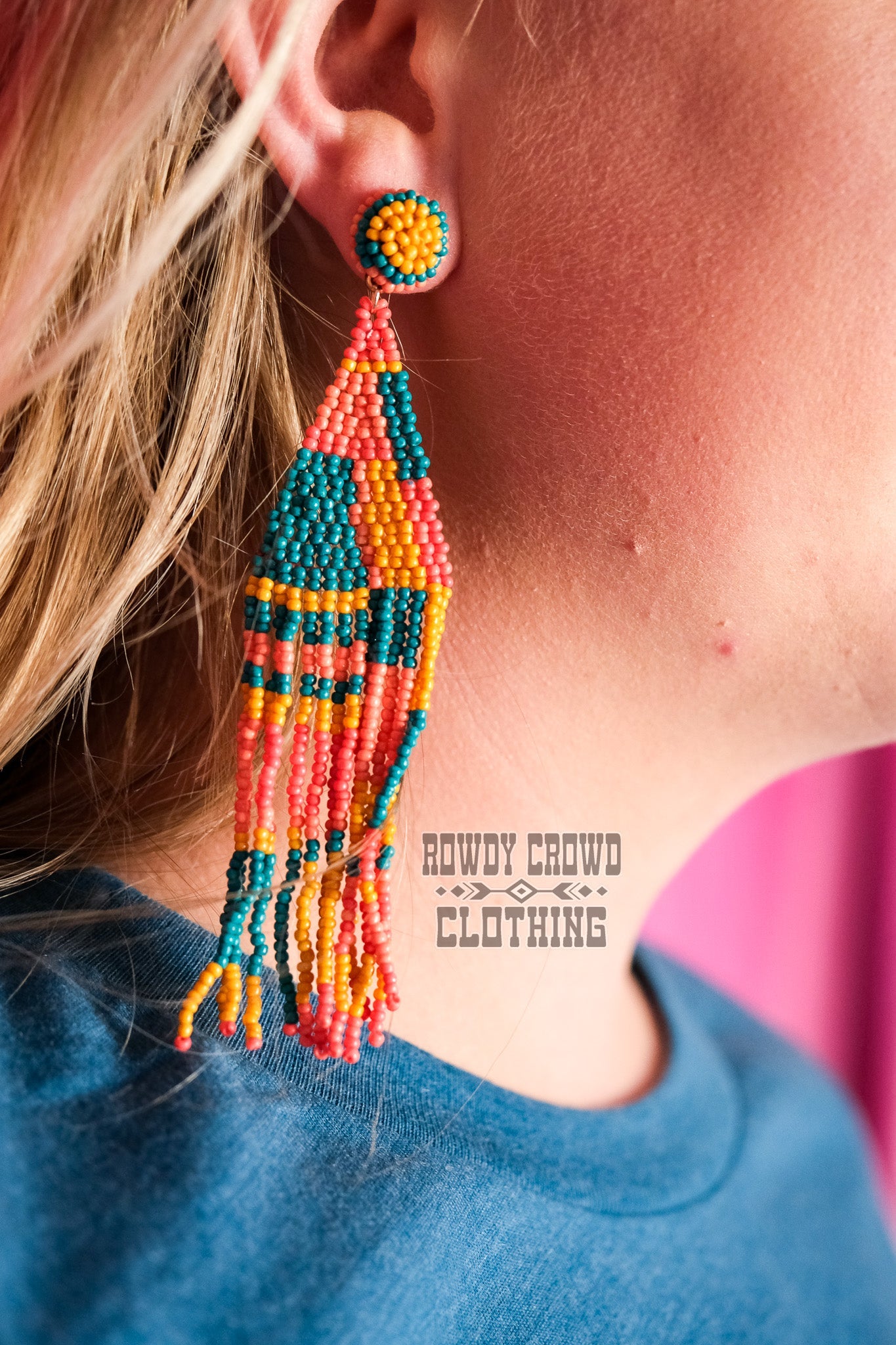 Western Accessories, Western Jewelry, Earrings for Women, Southwestern Jewelry, Western Jewelry Wholesale, Cowgirl Jewelry, Western Wholesale, Wholesale Accessories, Wholesale Jewelry, beaded earrings, beaded dangle earrings, western boho earrings,