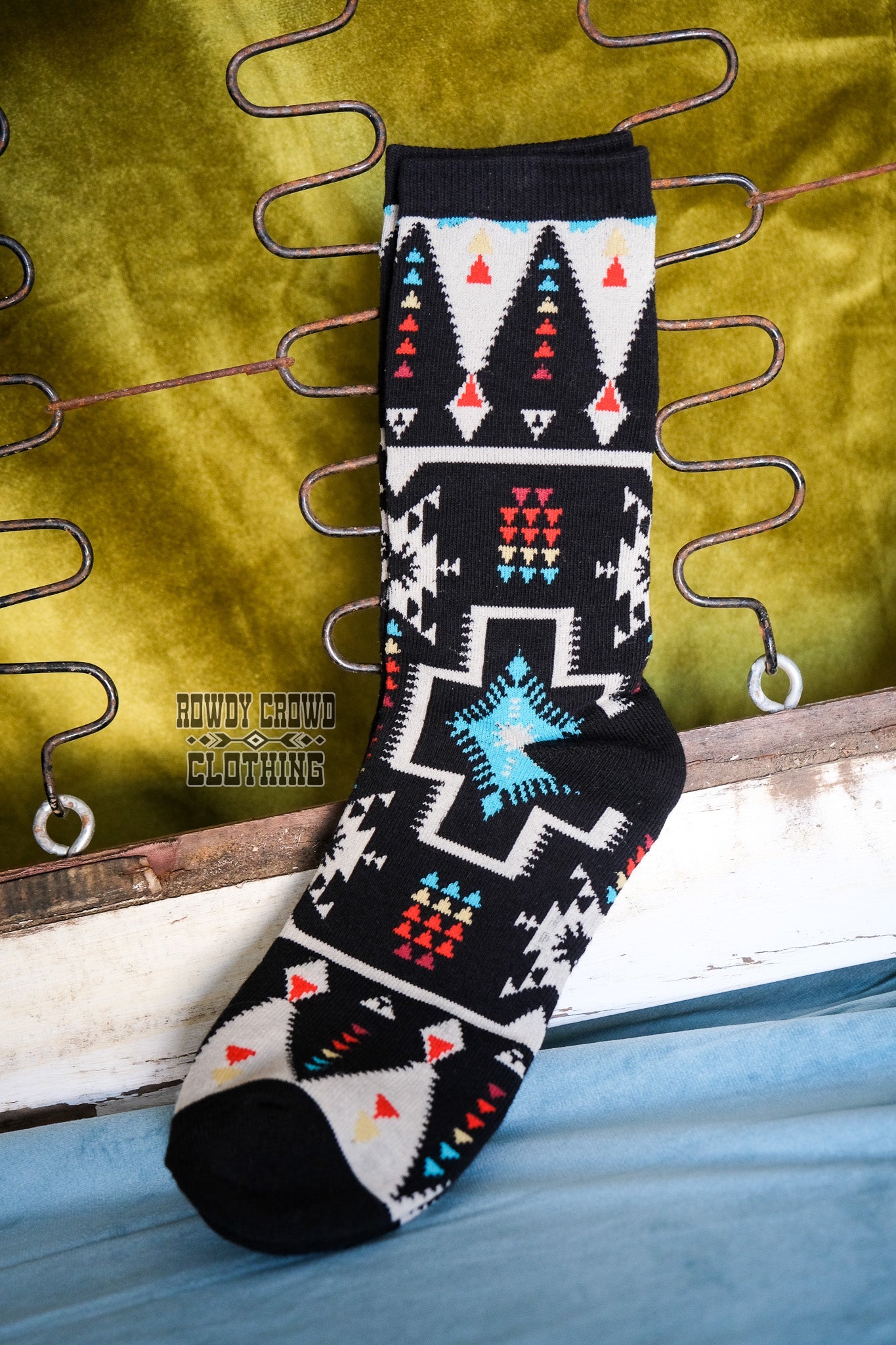 western accessories, western socks, cowboy socks, western fashion, western apparel, western clothing and accessories, cowgirl socks, western wear, western boutique, western wholesale, wholesale clothing, aztec print socks