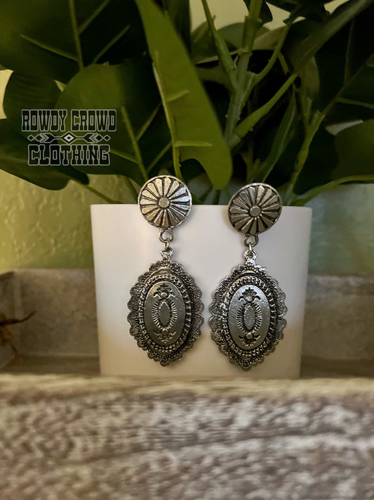 Western Accessories, Western Jewelry, Earrings for Women, Southwestern Jewelry, Western Jewelry Wholesale, Cowgirl Jewelry, Western Wholesale, Wholesale Accessories, Wholesale Jewelry, western boho earrings, concho earrings, stud earrings, silver stud concho, silver concho earrings